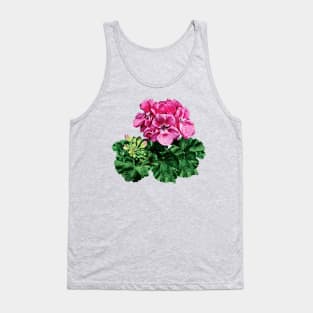 Pink Geranium with Dew Tank Top